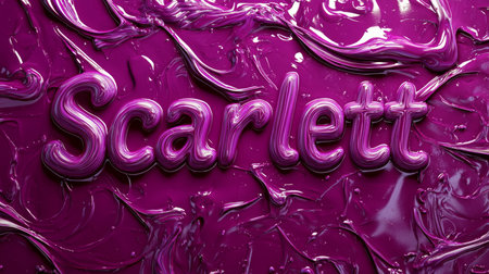 Violet Glossy Surface personalized name postcard perfect for decor.の素材