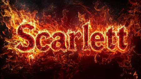Fire personalized name postcard perfect for decor.の素材