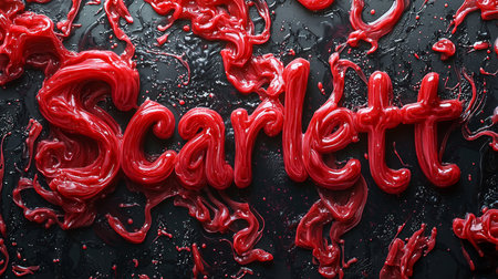 Red Slime personalized name postcard perfect for decor.の素材