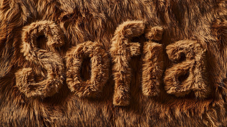 Brown Fur personalized name postcard perfect for decor.の素材