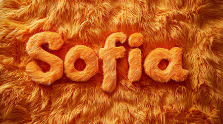 Orange Fur personalized name postcard perfect for decor.の素材