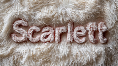 White Fur personalized name postcard perfect for decor.の素材