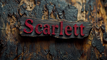 Wooden Ebony personalized name postcard perfect for decor.の素材