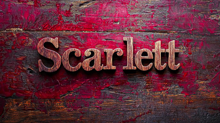 Wooden Rosewood personalized name postcard perfect for decor.の素材
