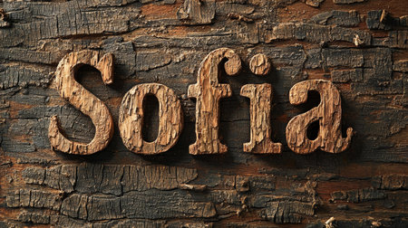 Bark personalized name postcard perfect for decor.の素材
