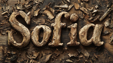 Bark personalized name postcard perfect for decor.の素材