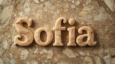 Beige Marble personalized name postcard perfect for decor.の素材