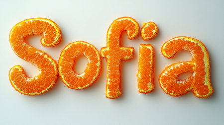 Personalized postcard perfect for decor created in Orange Typography.の素材
