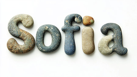 Personalized postcard perfect for decor created in Pebble Letters.の素材