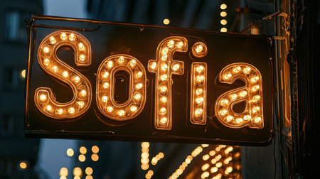 Brown LED personalized name postcard perfect for decor.の素材