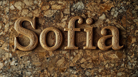 Brown Marble personalized name postcard perfect for decor.の素材