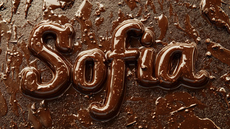 Brown Slime personalized name postcard perfect for decor.の素材