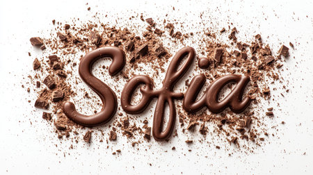 Personalized postcard perfect for decor created in Chocolate Typography.の素材