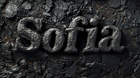 Coal personalized name postcard perfect for decor.の素材
