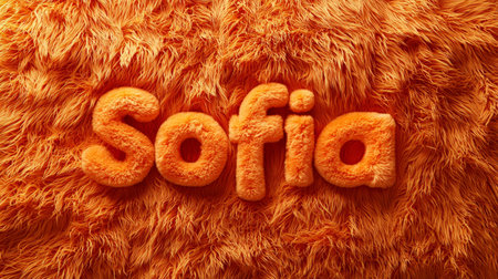 Orange Fur personalized name postcard perfect for decor.の素材