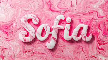 Pink Marble personalized name postcard perfect for decor.の素材
