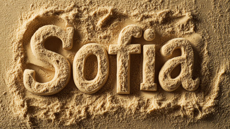 Sand personalized name postcard perfect for decor.の素材