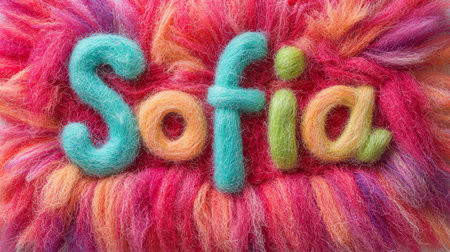 Wool personalized name postcard perfect for decor.の素材