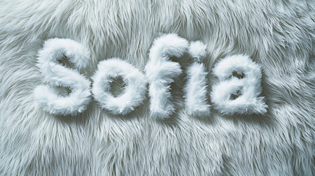 White Fur personalized name postcard perfect for decor.の素材