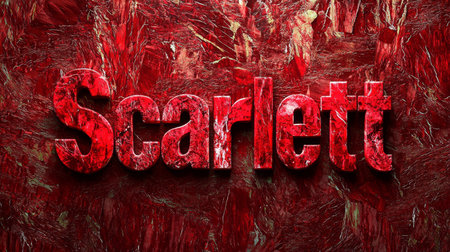 Red Marble personalized name postcard perfect for decor.の素材