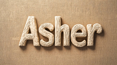 Beige personalized name postcard perfect for decor.の素材