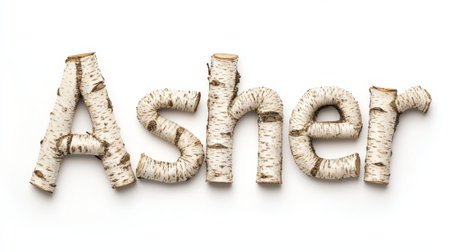 Personalized postcard perfect for decor created in Birch Twig Letters.の素材
