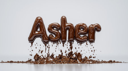 Brown Slime personalized name postcard perfect for decor.の素材