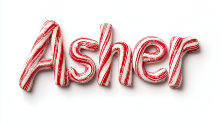 Personalized postcard perfect for decor created in Candy Cane Typography.の素材