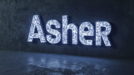 Grey LED personalized name postcard perfect for decor.の素材