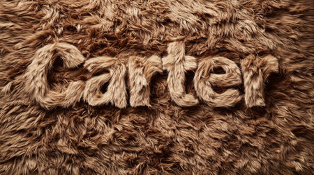 Brown Fur personalized name postcard perfect for decor.の素材