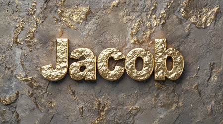 Golden personalized name postcard perfect for decor.の素材