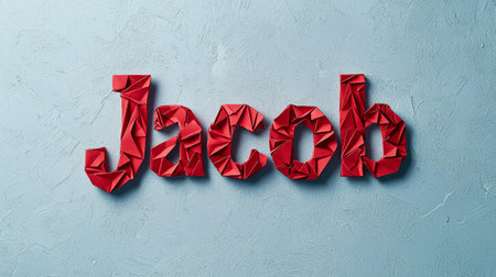 Origami personalized name postcard perfect for decor.の素材