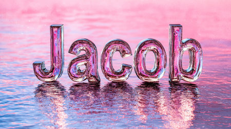 Shiny Surface personalized name postcard perfect for decor.の素材