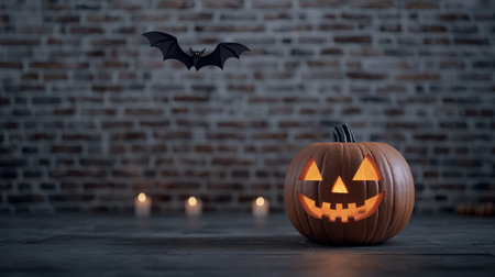 Creative Halloween party background with copy space.の素材