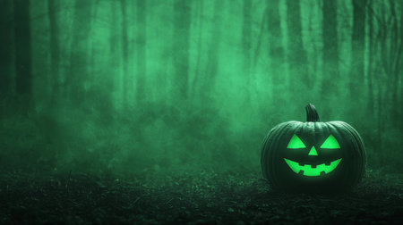 Creative Halloween party background with copy space.の素材