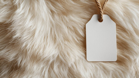 Empty minimalistic product price tag on creative textured background.の素材