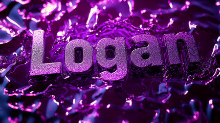 Violet Glossy Surface personalized name postcard perfect for decor.の素材