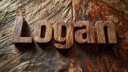 Wooden Rosewood personalized name postcard perfect for decor.の素材