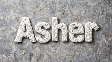 Grey personalized name postcard perfect for decor.の素材