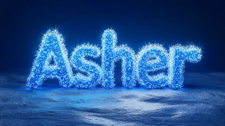 LED personalized name postcard perfect for decor.の素材