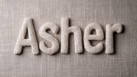 Linen personalized name postcard perfect for decor.の素材