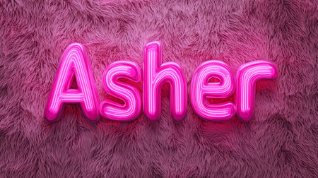 Pink LED personalized name postcard perfect for decor.の素材