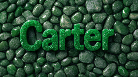 Emerald Crystal personalized name postcard perfect for decor.の素材
