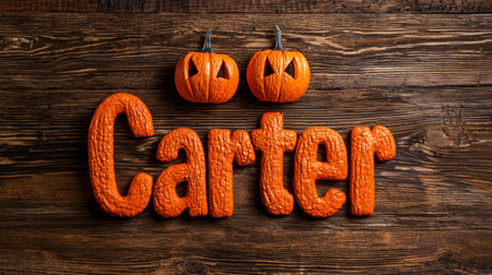 Halloween personalized name postcard perfect for decor.の素材