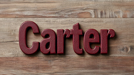 Leather personalized name postcard perfect for decor.の素材