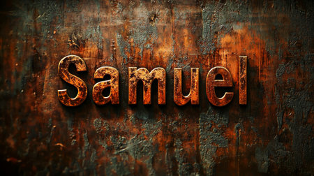 Copper personalized name postcard perfect for decor.の素材