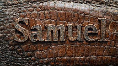 Crocodile Skin personalized name postcard perfect for decor.の素材