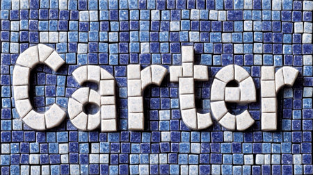 Mosaic Tile personalized name postcard perfect for decor.の素材