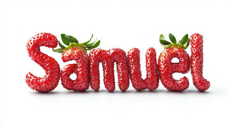 Personalized postcard perfect for decor created in Strawberry Typography.の素材
