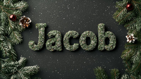Christmas personalized name postcard perfect for decor.の素材